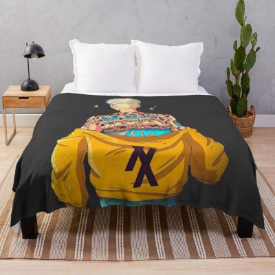 Kelly Cartoon Throw Blanket Official Machine Gun Kelly Merch