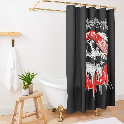 Vintage Machine Gun Kelly Men T-Shirt Black Shower Curtain Official Machine Gun Kelly Merch