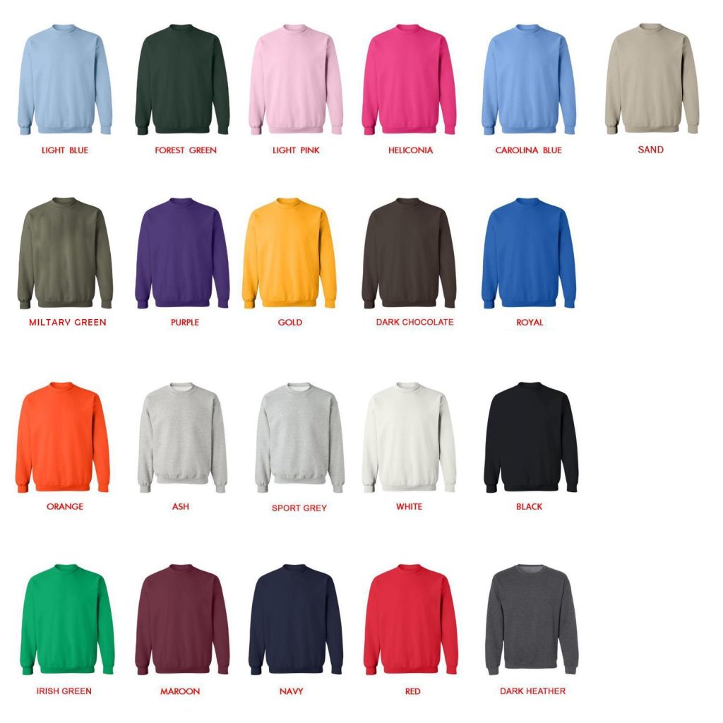 sweatshirt color chart - Machine Gun Kelly Store